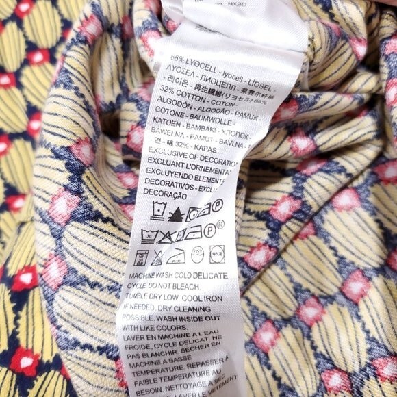 Levi's Cubano Short Sleeve Button Front Shirt All Over Cactus Print Yellow Large - Picture 7 of 11